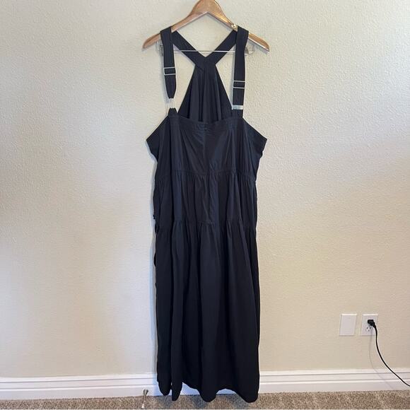 Madewell Plus Poplin Halter Tiered Midi Dress Womens Size 28W - Picture 7 of 9